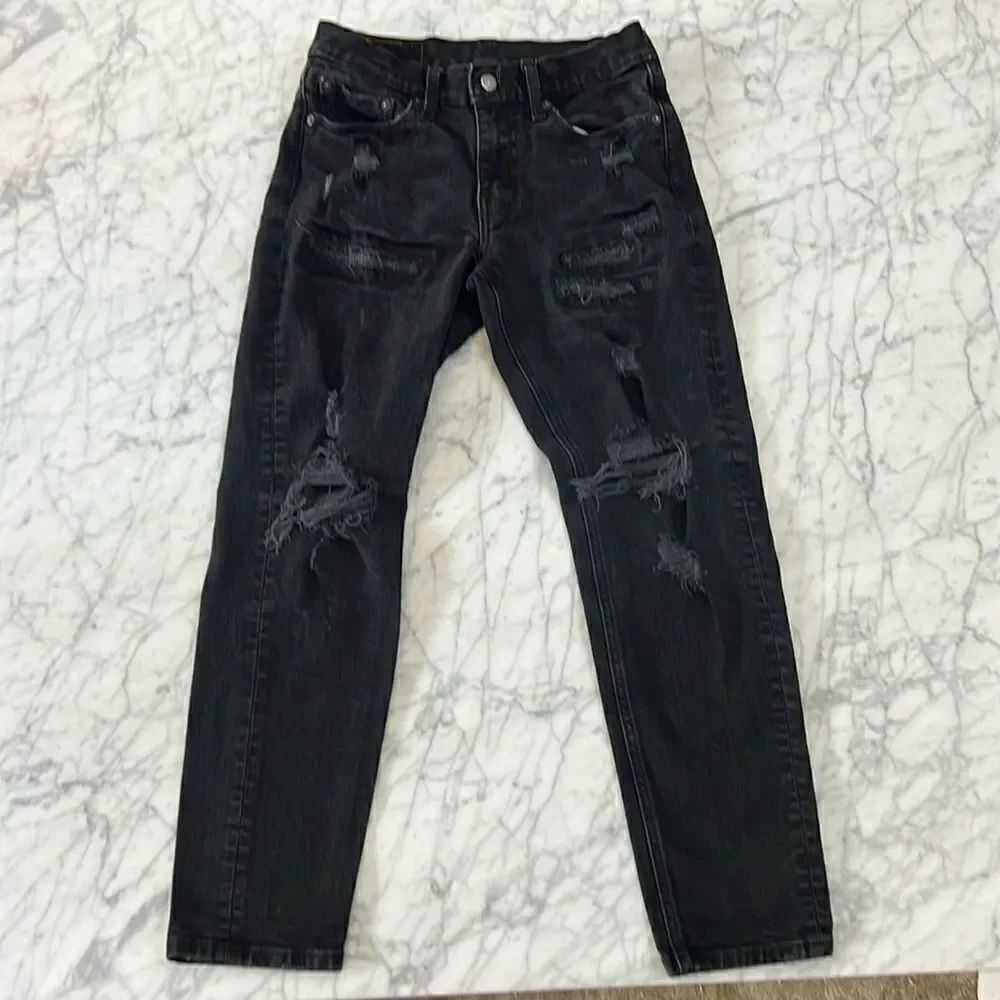Levi’s 531 Black Distressed Denim Jeans 30 x 30